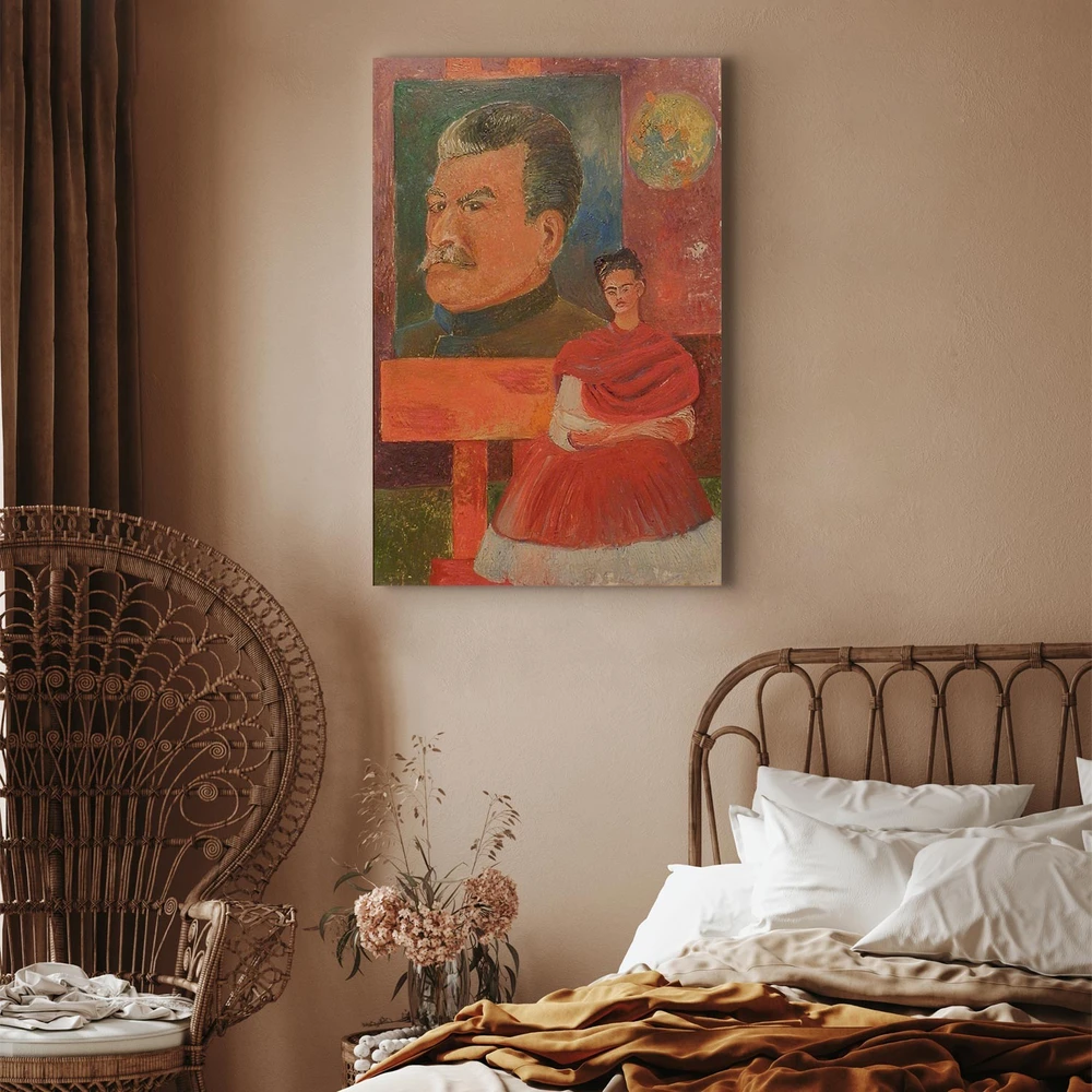 Paveikslas Frida Kahlo - Autoportretas su Stalinu