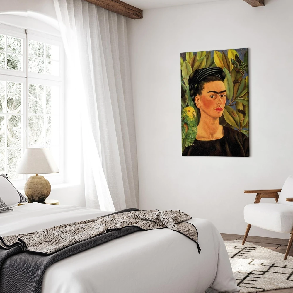 Paveikslas Frida Kahlo - Autoportretas su Bonito