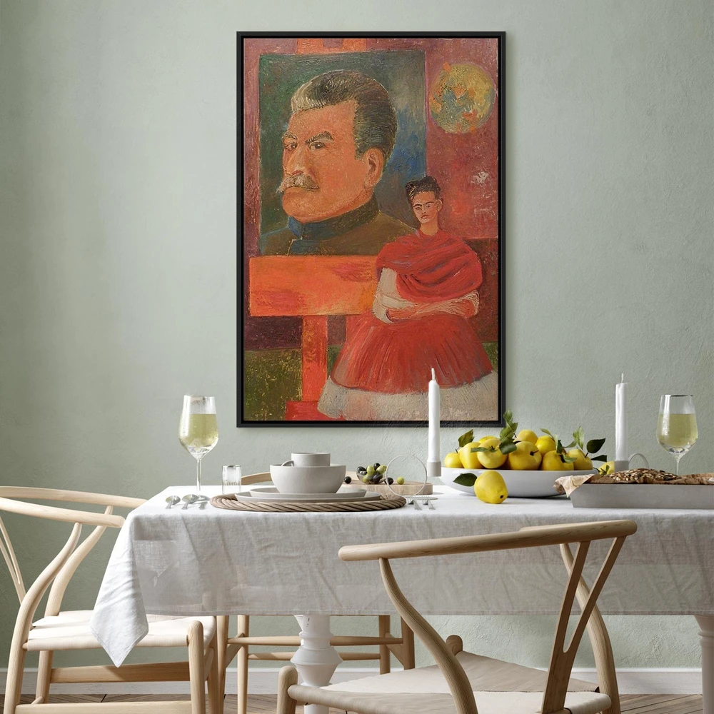 Paveikslas Frida Kahlo - Autoportretas su Stalinu