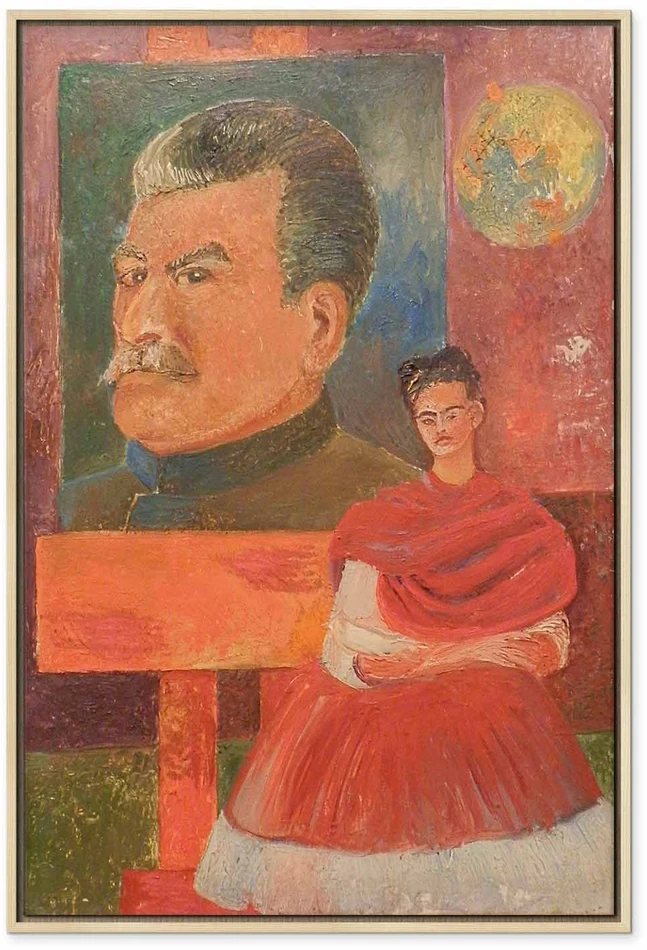 Paveikslas Frida Kahlo - Autoportretas su Stalinu