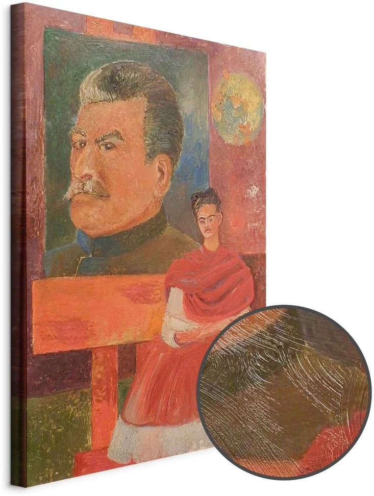 Paveikslas Frida Kahlo - Autoportretas su Stalinu