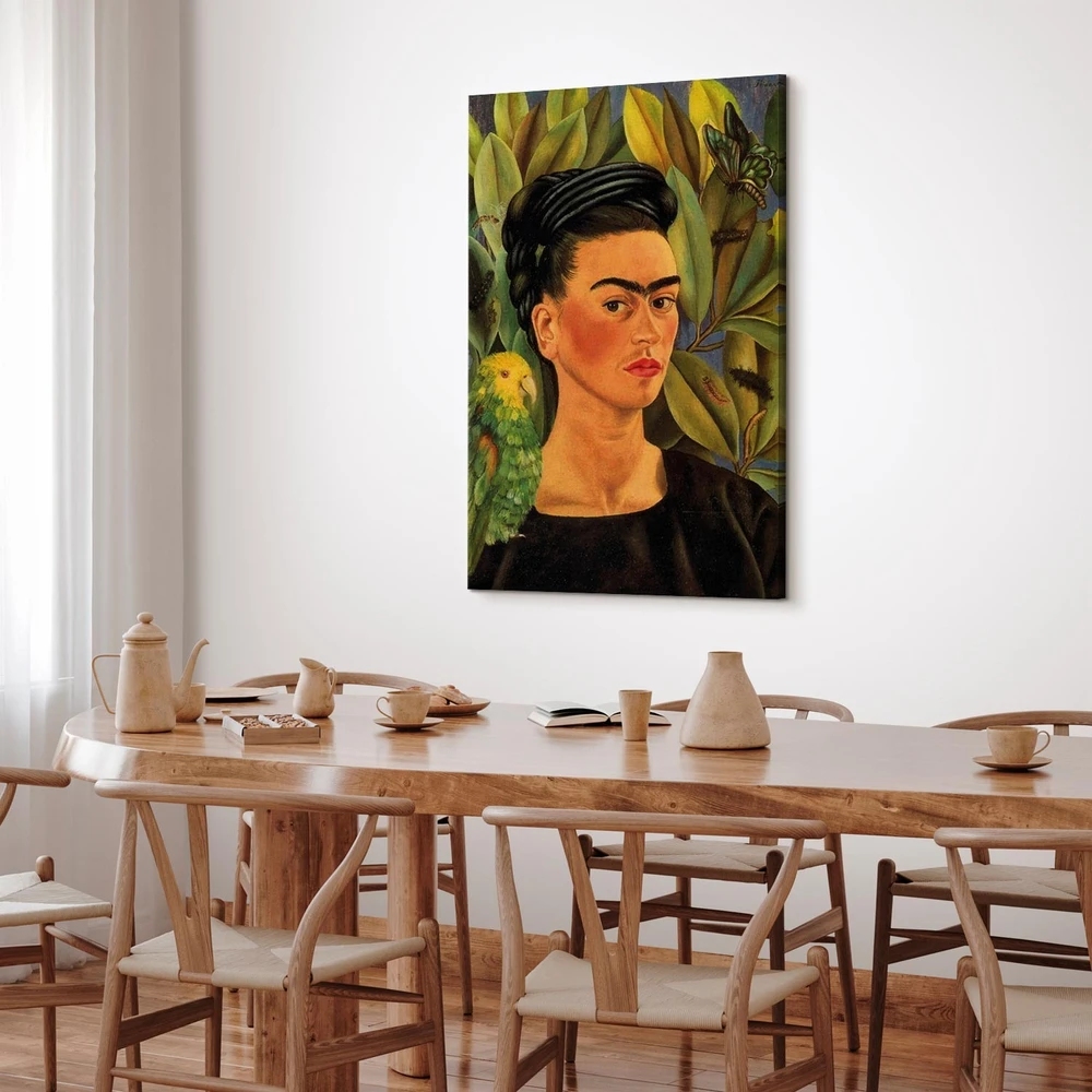 Paveikslas Frida Kahlo - Autoportretas su Bonito