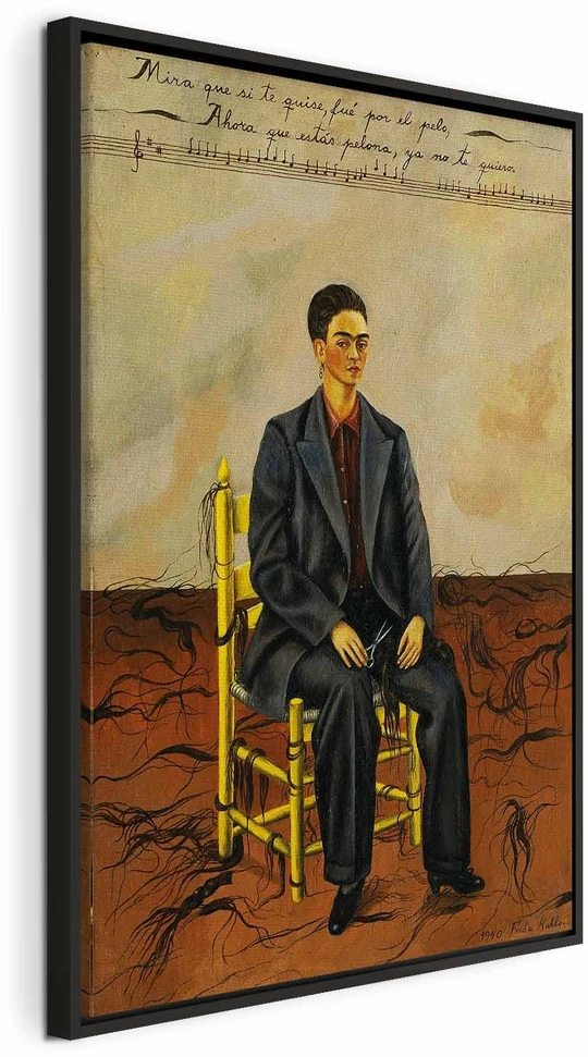 Paveikslas Frida Kahlo - Autoportretas trumpais plaukais