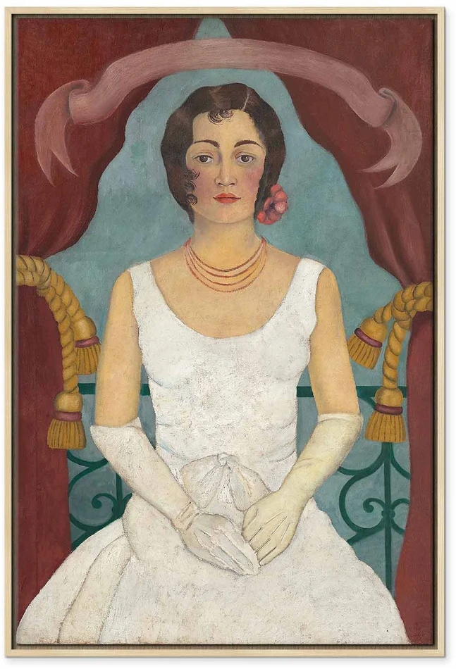 Paveikslas Frida Kahlo - Baltai apsirengusios damos portretas