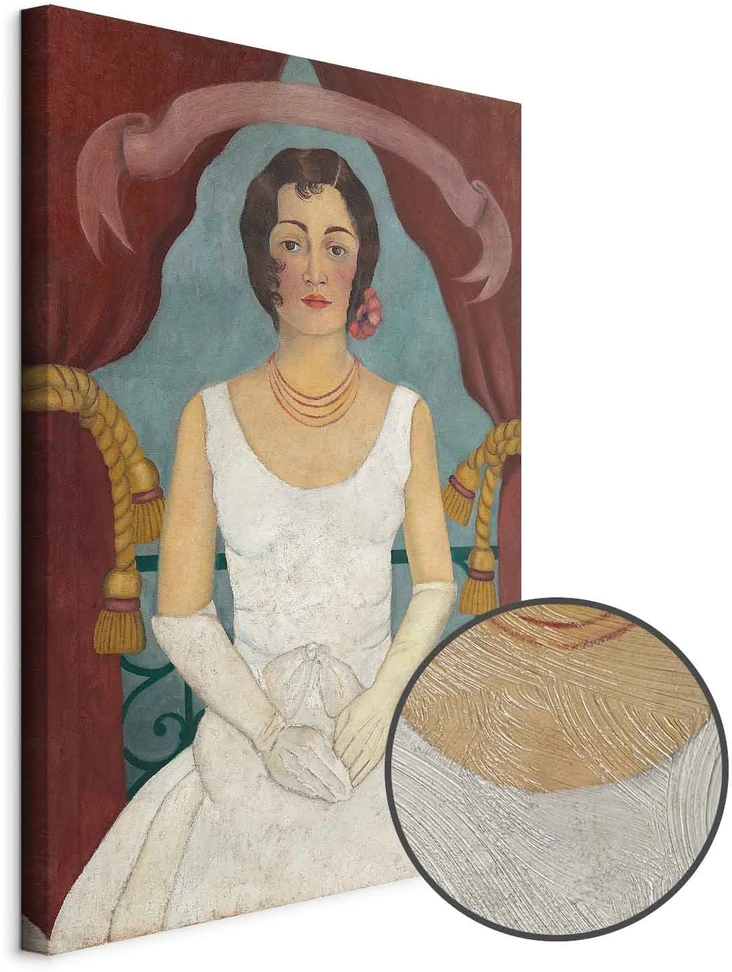 Paveikslas Frida Kahlo - Baltai apsirengusios damos portretas
