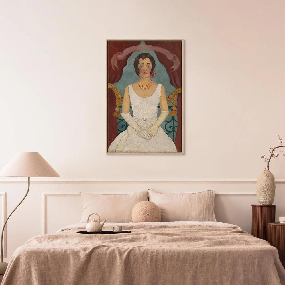 Paveikslas Frida Kahlo - Baltai apsirengusios damos portretas