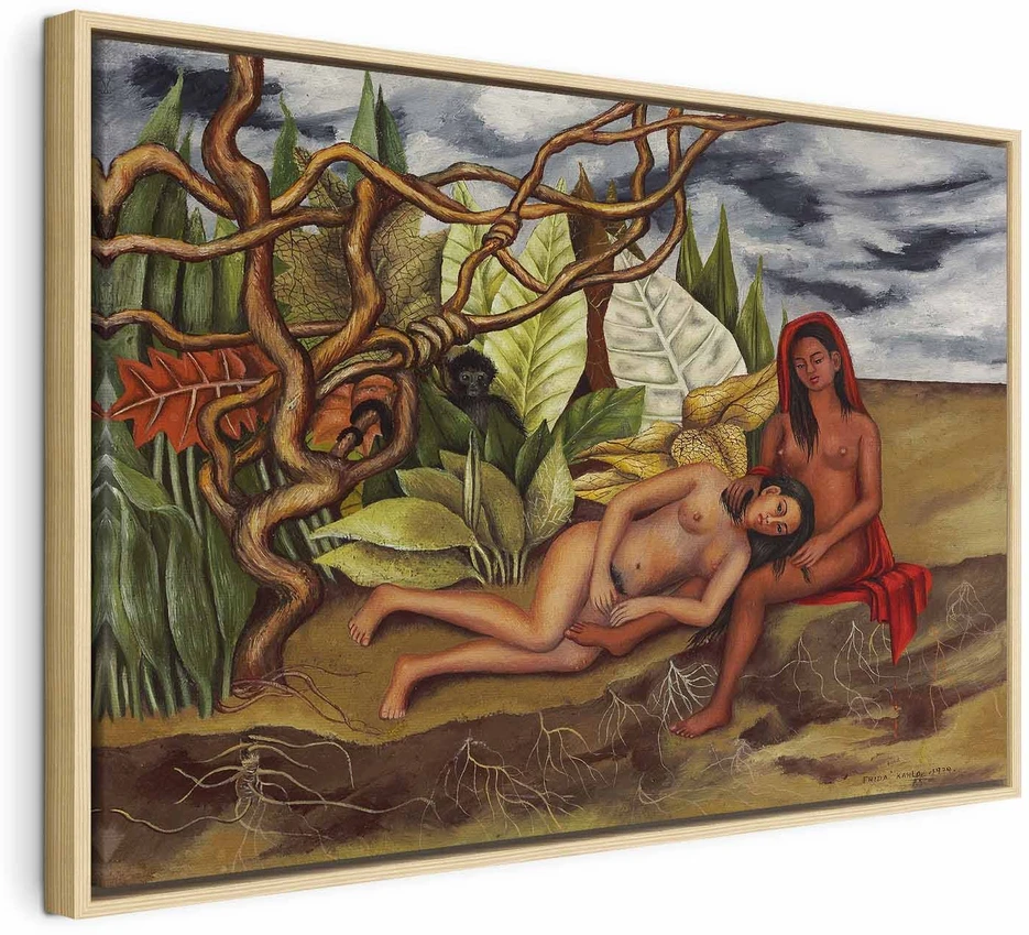 Paveikslas Frida Kahlo - Du nuogi kūnai miške (Pati žemė)