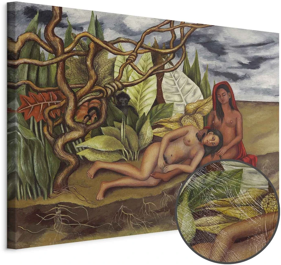 Paveikslas Frida Kahlo - Du nuogi kūnai miške (Pati žemė)
