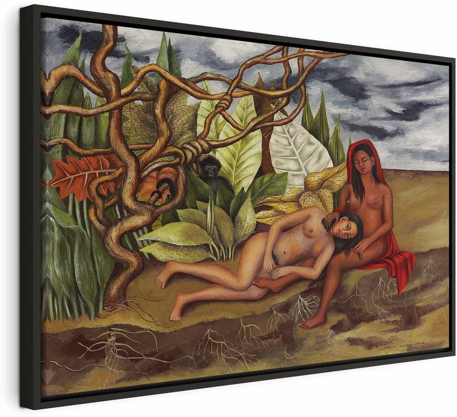 Paveikslas Frida Kahlo - Du nuogi kūnai miške (Pati žemė)