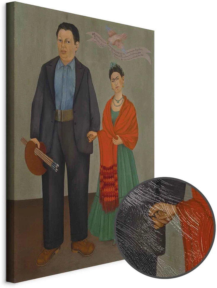 Paveikslas Frida Kahlo - Frida ir Diego Rivera