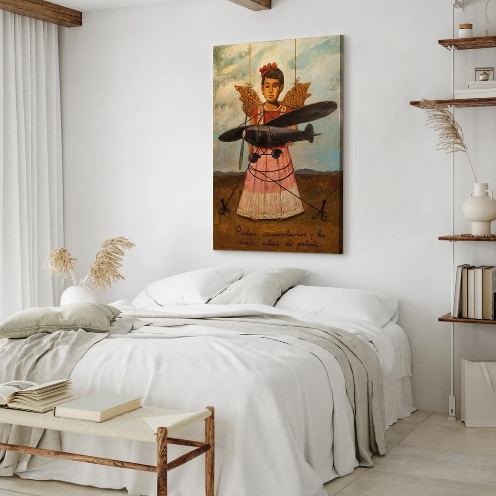 Paveikslas Frida Kahlo - Jie prašė lėktuvų, o gavo šiaudinius sparnus