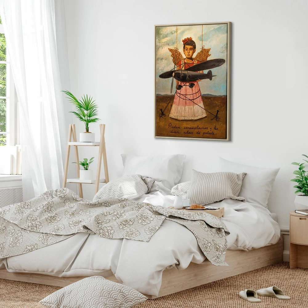 Paveikslas Frida Kahlo - Jie prašė lėktuvų, o gavo šiaudinius sparnus
