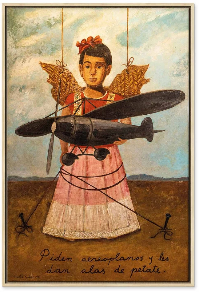Paveikslas Frida Kahlo - Jie prašė lėktuvų, o gavo šiaudinius sparnus