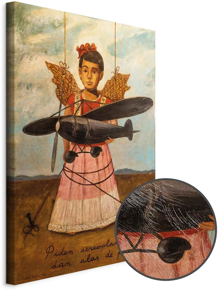 Paveikslas Frida Kahlo - Jie prašė lėktuvų, o gavo šiaudinius sparnus