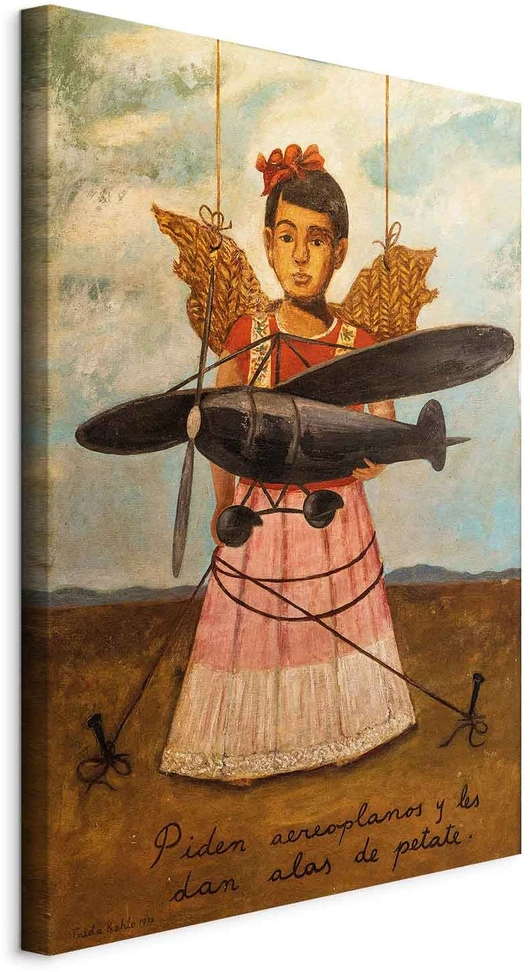 Paveikslas Frida Kahlo - Jie prašė lėktuvų, o gavo šiaudinius sparnus