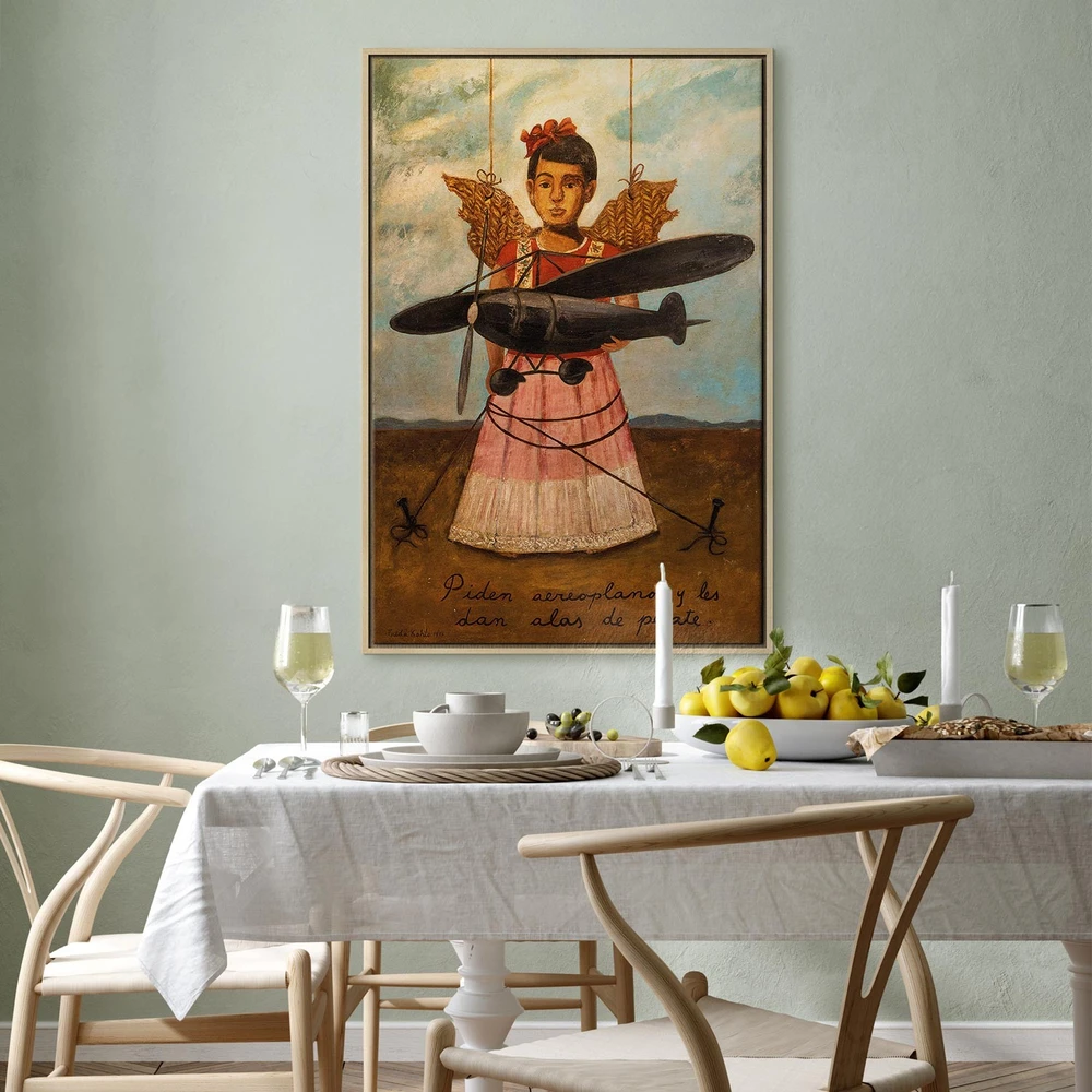 Paveikslas Frida Kahlo - Jie prašė lėktuvų, o gavo šiaudinius sparnus