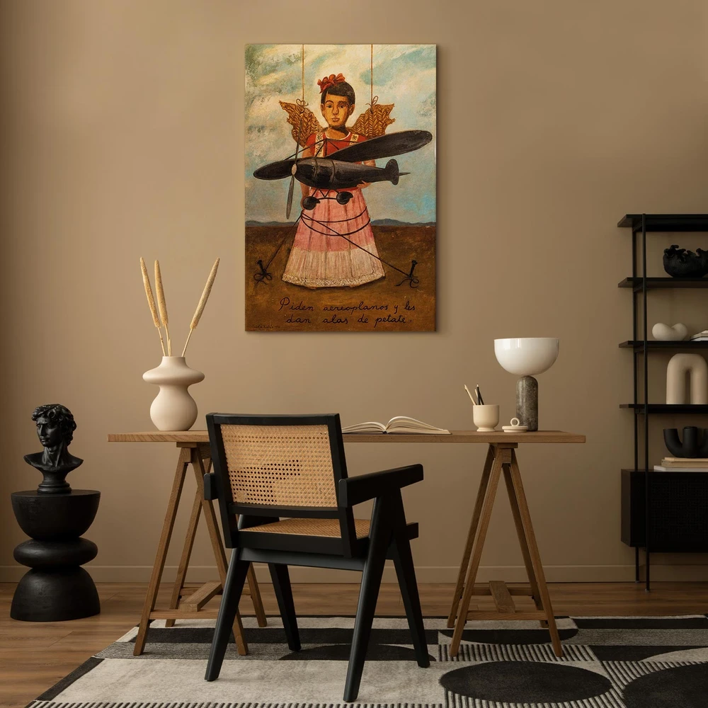 Paveikslas Frida Kahlo - Jie prašė lėktuvų, o gavo šiaudinius sparnus