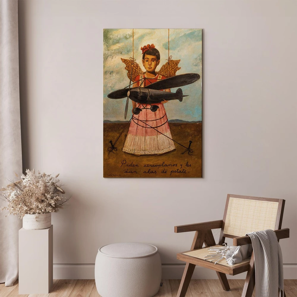 Paveikslas Frida Kahlo - Jie prašė lėktuvų, o gavo šiaudinius sparnus