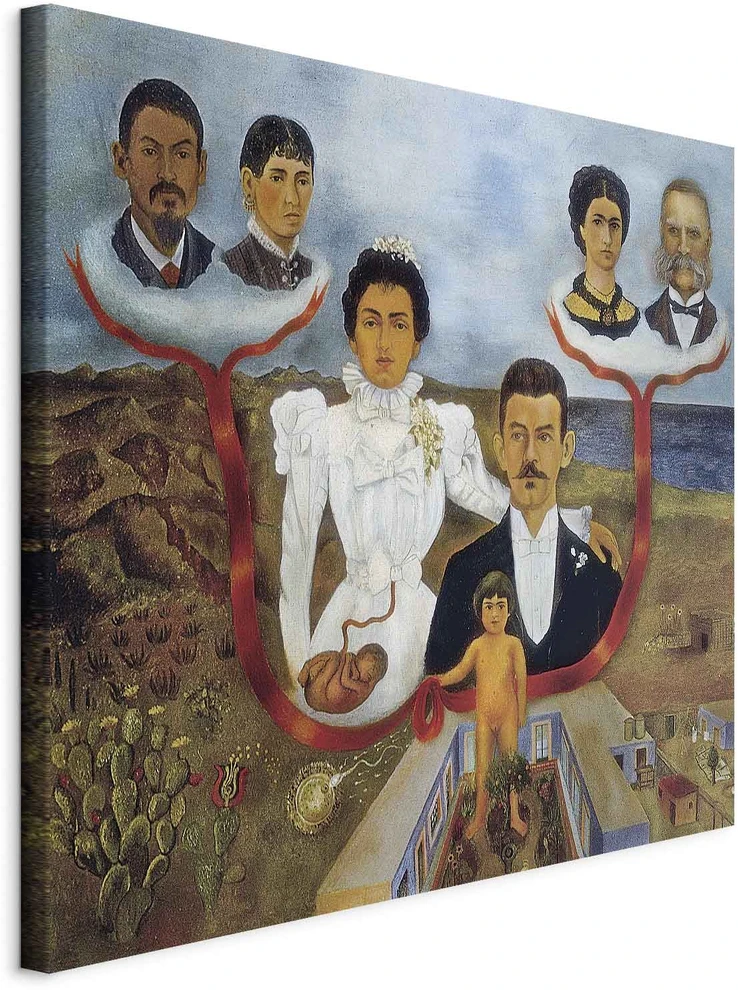 Paveikslas Frida Kahlo - Mano seneliai, mano tėvai ir aš