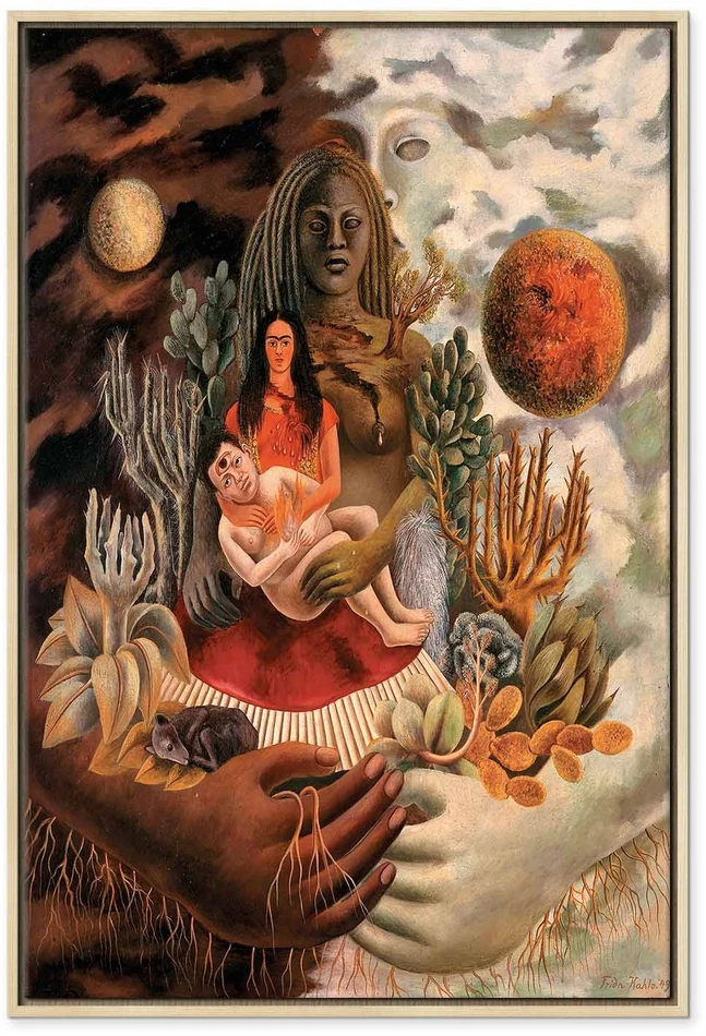 Paveikslas Frida Kahlo - Meilės glėbys: visata, žemė (Meksika), aš, Diego ir ponas Xolotl