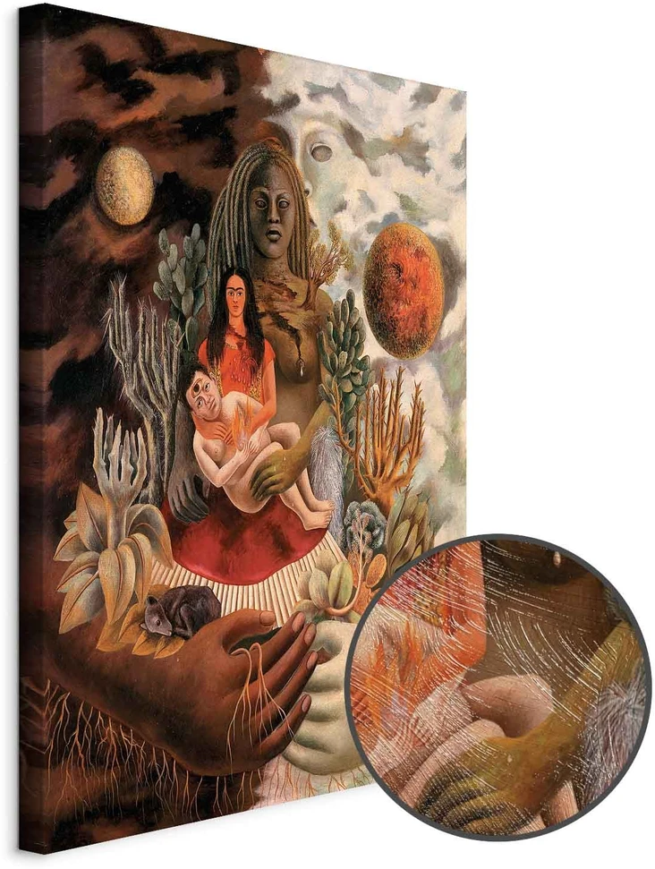 Paveikslas Frida Kahlo - Meilės glėbys: visata, žemė (Meksika), aš, Diego ir ponas Xolotl