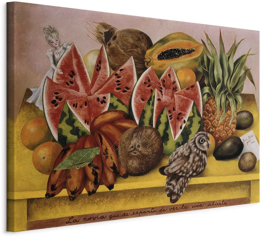 Paveikslas Frida Kahlo - Nuotaka, išsigandusi atverto gyvenimo