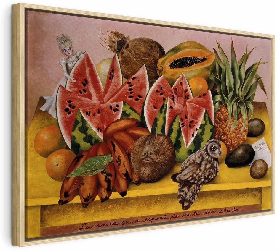 Paveikslas Frida Kahlo - Nuotaka, išsigandusi atverto gyvenimo