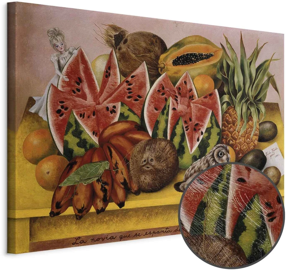 Paveikslas Frida Kahlo - Nuotaka, išsigandusi atverto gyvenimo