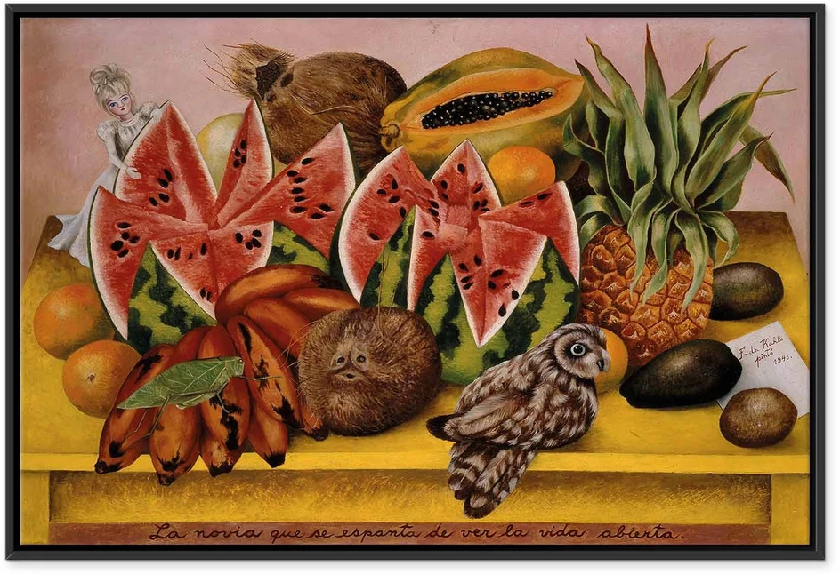 Paveikslas Frida Kahlo - Nuotaka, išsigandusi atverto gyvenimo