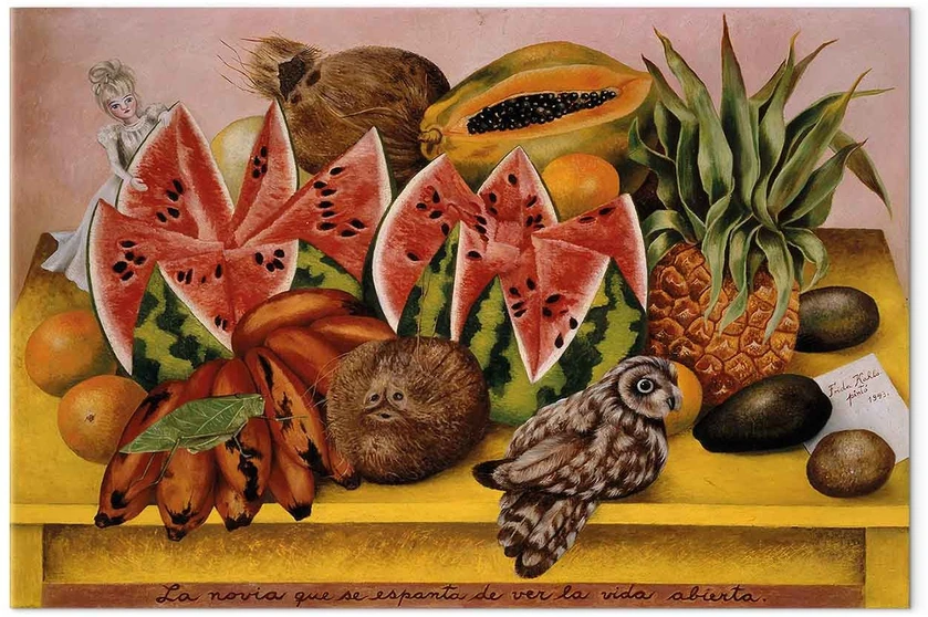 Paveikslas Frida Kahlo - Nuotaka, išsigandusi atverto gyvenimo
