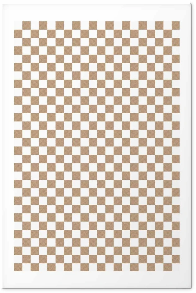 Paveikslas - Geometrija ir rusvi tonai - šachmatų lentos motyvas
