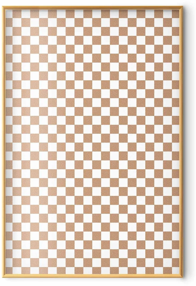 Paveikslas - Geometrija ir rusvi tonai - šachmatų lentos motyvas