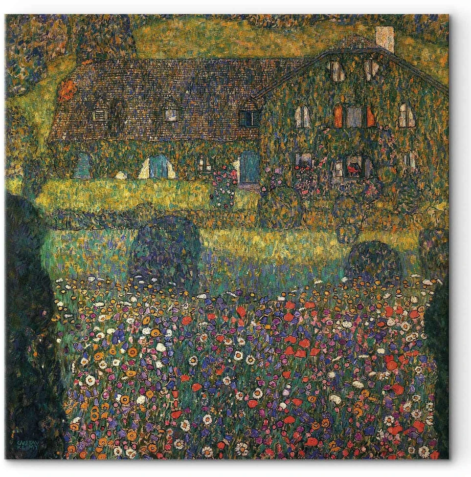 Paveikslas Gustav Klimt - Kaimo namas prie Aterzė ežero