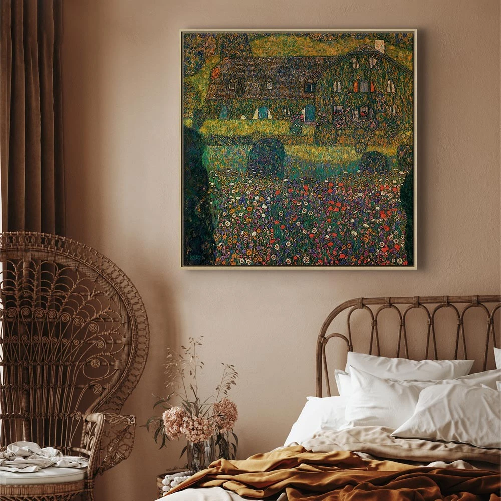 Paveikslas Gustav Klimt - Kaimo namas prie Aterzė ežero