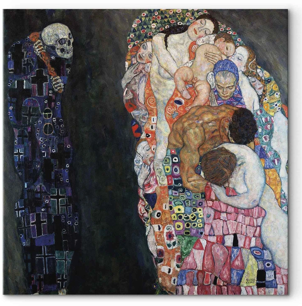 Paveikslas Gustav Klimt - Mirtis ir gyvenimas