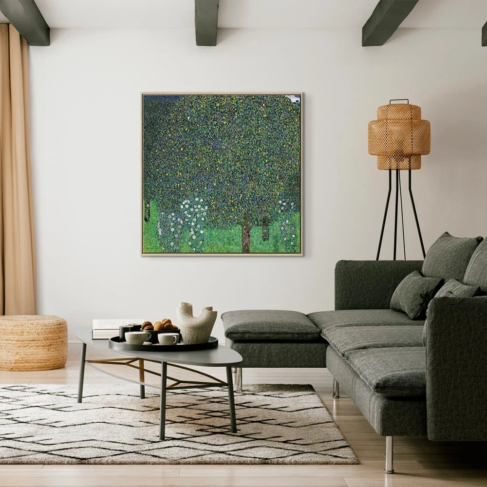 Paveikslas Gustav Klimt - Rožės tarp medžių