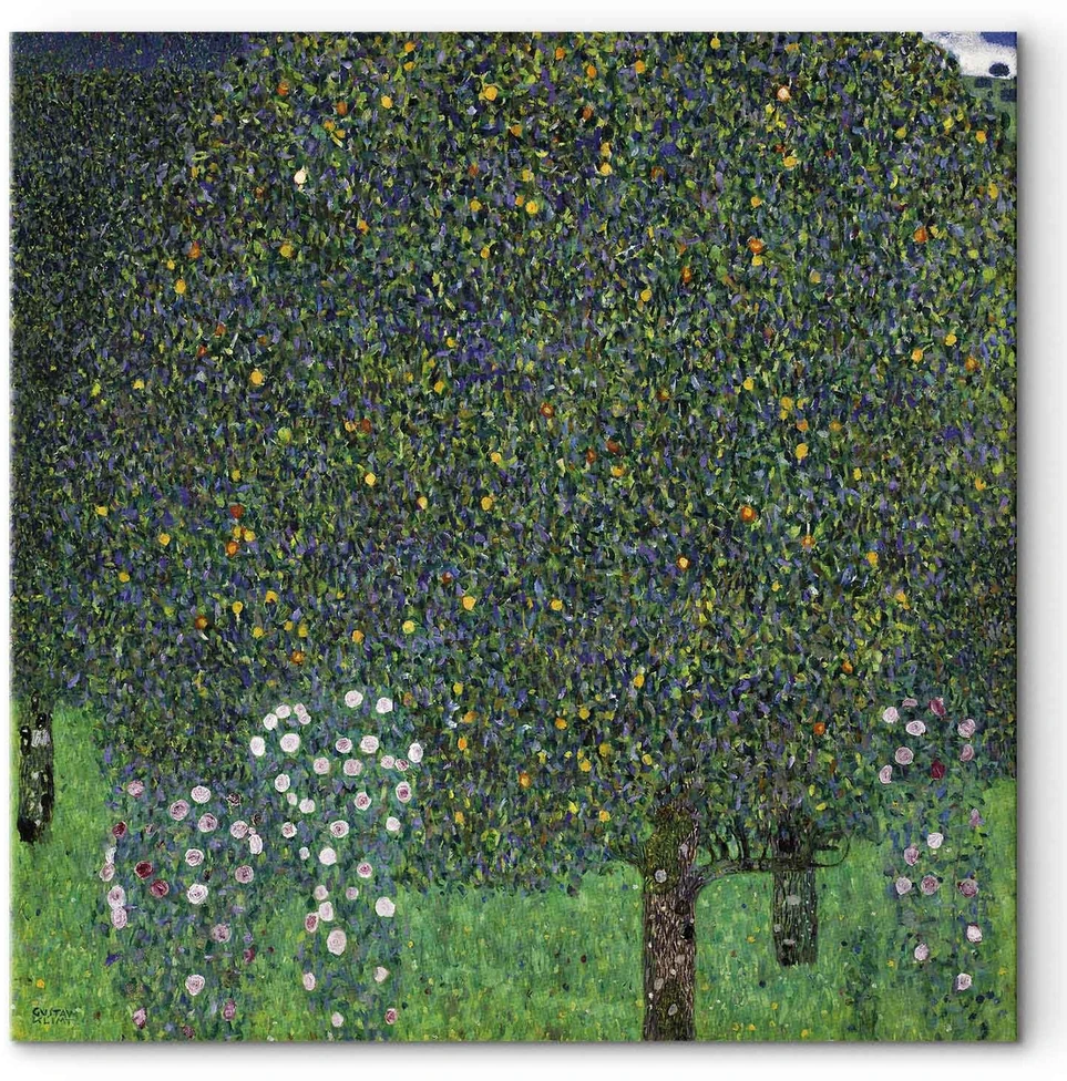 Paveikslas Gustav Klimt - Rožės tarp medžių