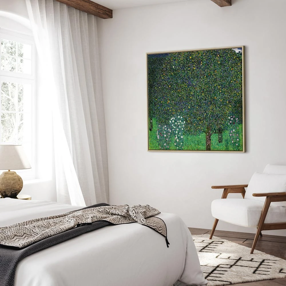 Paveikslas Gustav Klimt - Rožės tarp medžių