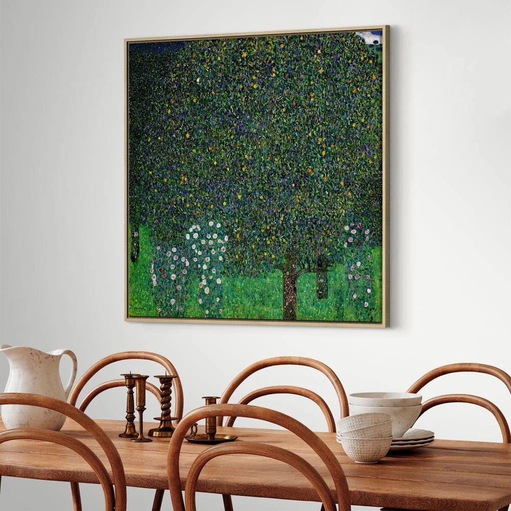 Paveikslas Gustav Klimt - Rožės tarp medžių