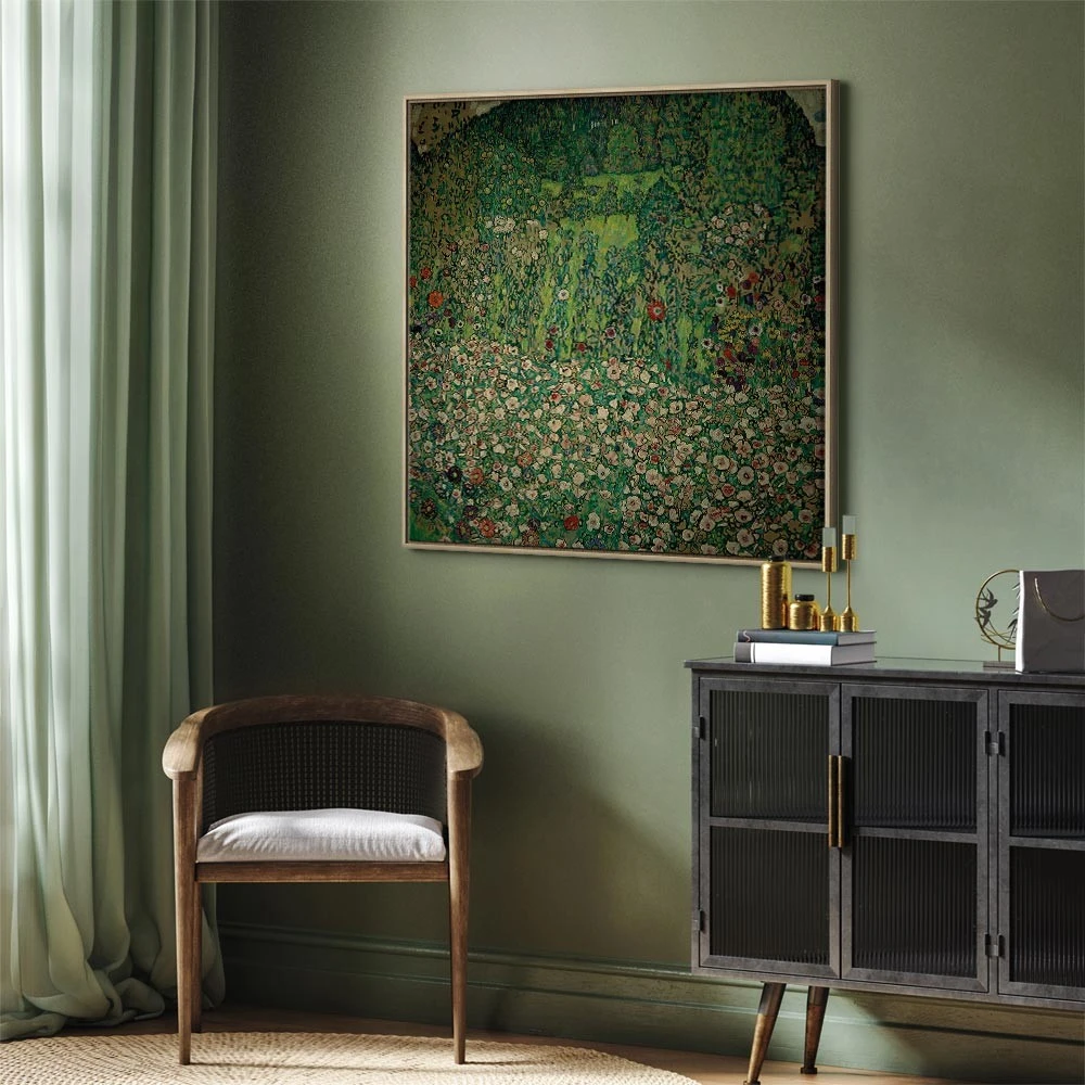 Paveikslas Gustav Klimt - Sodo peizažas su kalvos viršūne