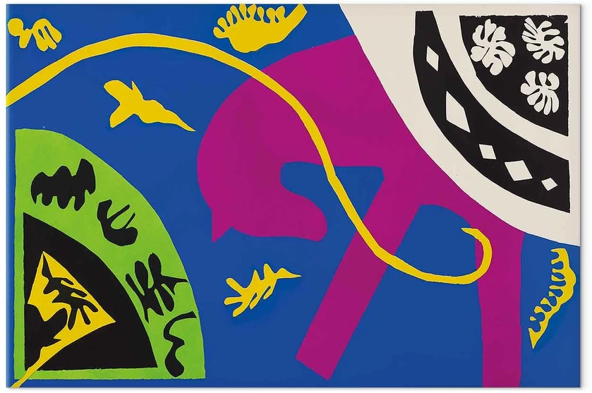 Paveikslas Henri Matisse - Arklys, raitelis ir klounas (iš Jazz)