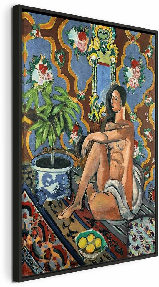 Paveikslas Henri Matisse - Dekoratyvinė figūra ornamentiniame fone