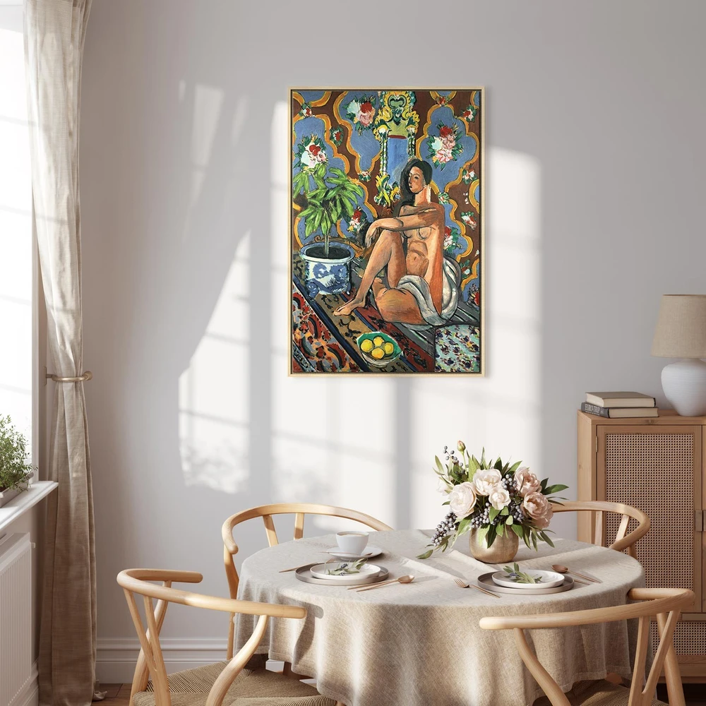 Paveikslas Henri Matisse - Dekoratyvinė figūra ornamentiniame fone