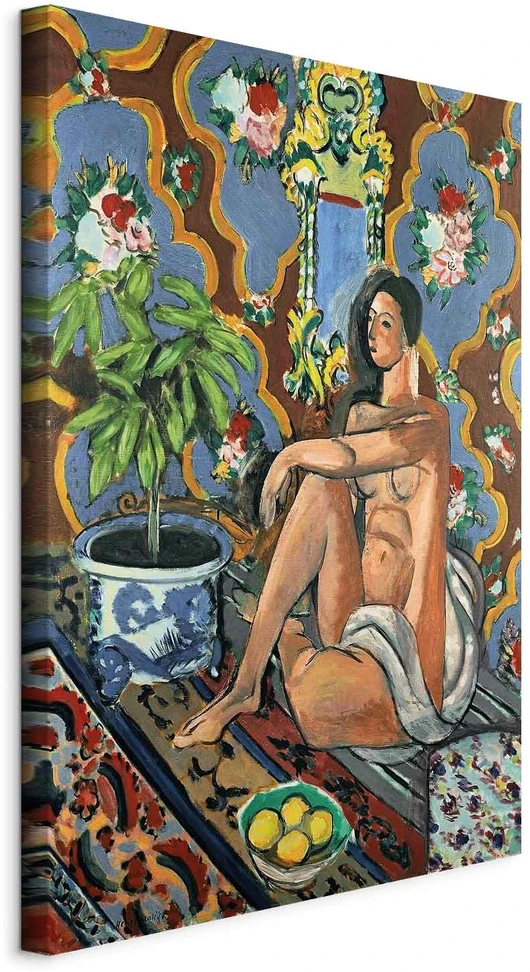 Paveikslas Henri Matisse - Dekoratyvinė figūra ornamentiniame fone