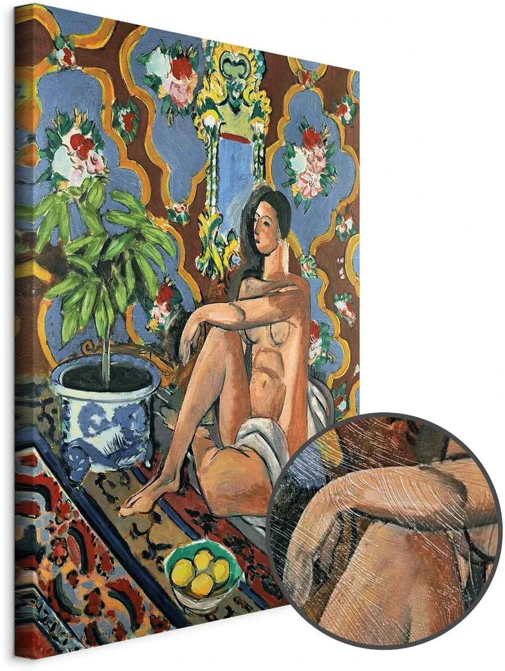 Paveikslas Henri Matisse - Dekoratyvinė figūra ornamentiniame fone