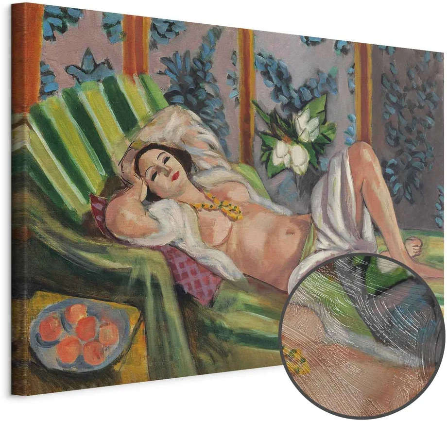 Paveikslas Henri Matisse - Gulinti odaliskė su magnolijomis