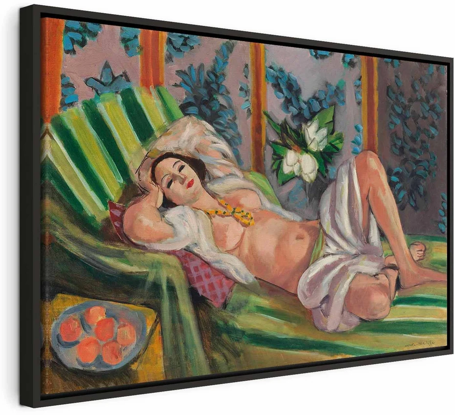 Paveikslas Henri Matisse - Gulinti odaliskė su magnolijomis