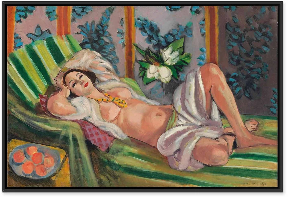 Paveikslas Henri Matisse - Gulinti odaliskė su magnolijomis