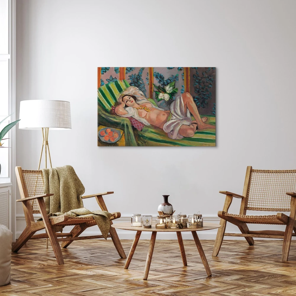 Paveikslas Henri Matisse - Gulinti odaliskė su magnolijomis