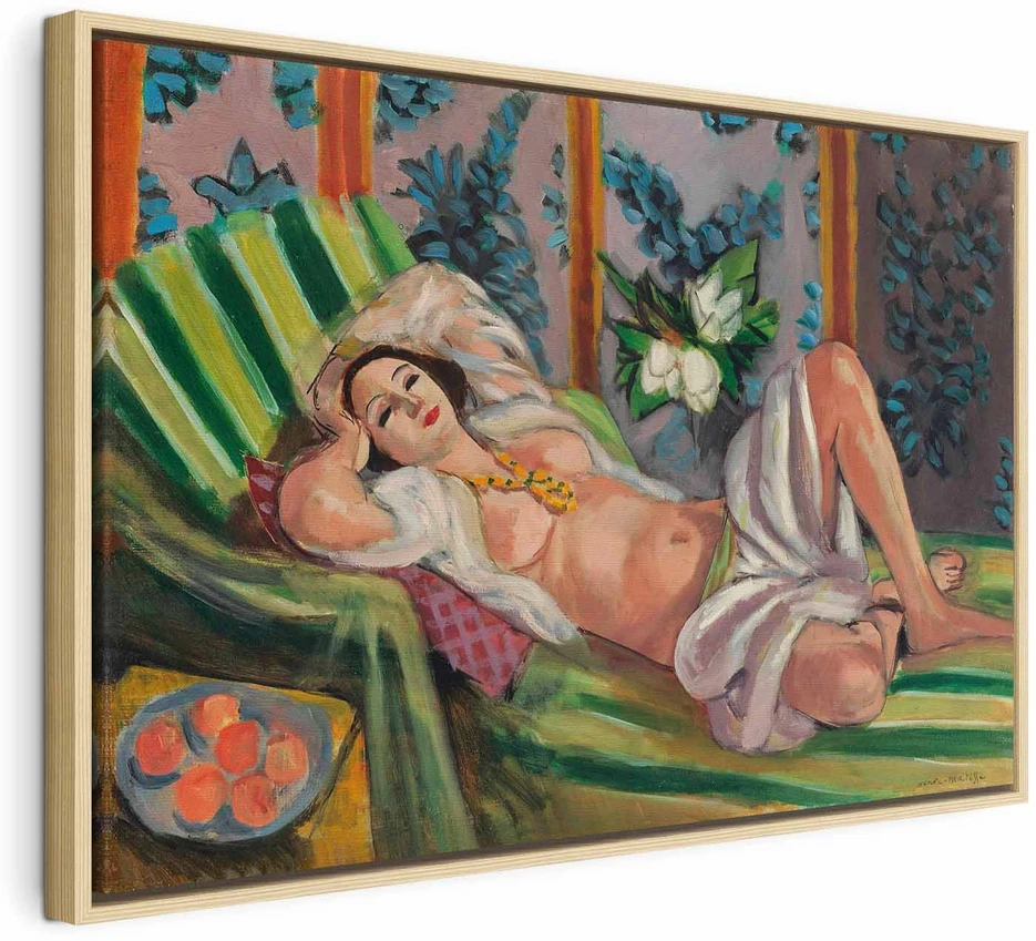 Paveikslas Henri Matisse - Gulinti odaliskė su magnolijomis